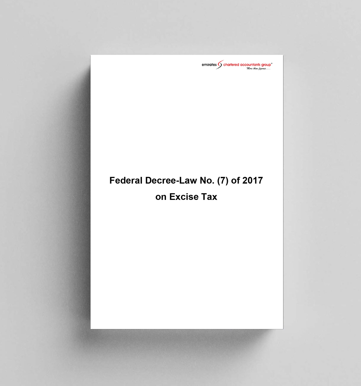E1 Federal Decree Law No 7of 2017 on Excise tax
